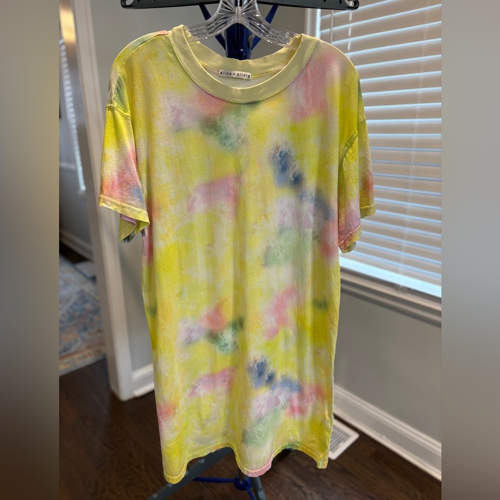 Alice + Olivia Garner Tie Dye T-Shirt Dress